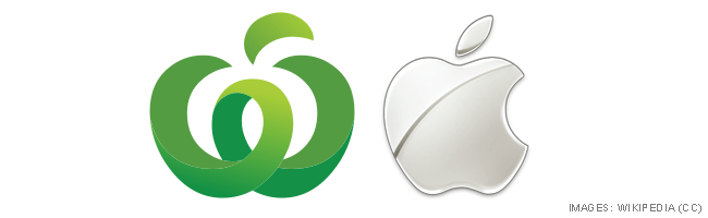 Different Apple Logo - Apple thinks different on Woolworths new logo, challenges trademark ...