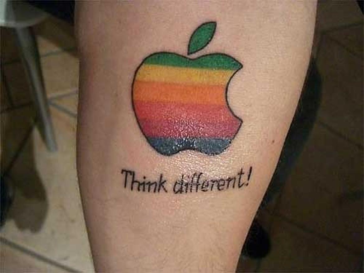 Different Apple Logo - Think Different All Color Nice And Amazing Apple Logo Tattoo ...