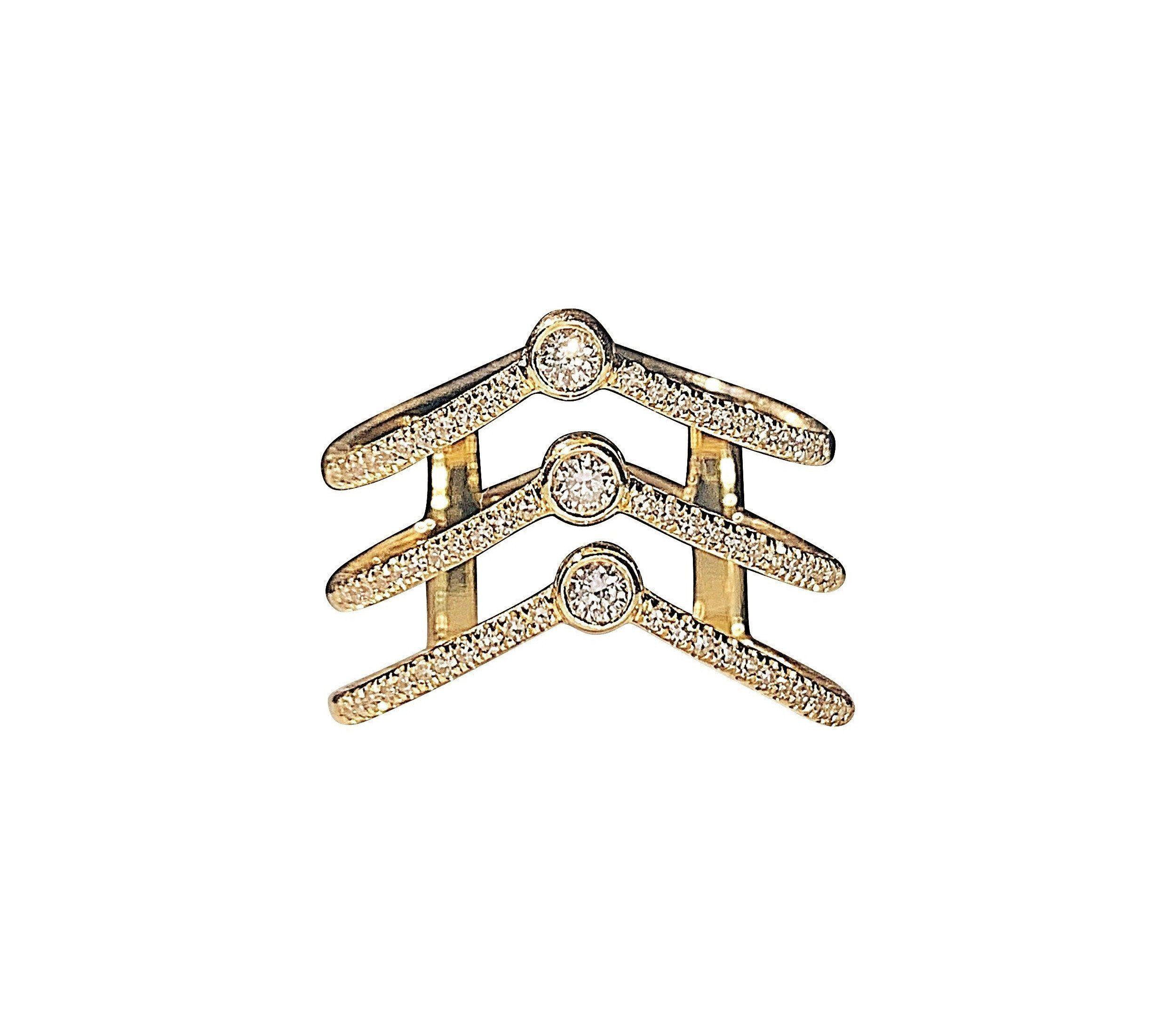 Triple Diamond Logo - Triple Diamond Lady's Ring – Mizrahi Diamonds