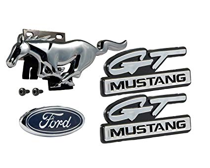 Stylized Ford Logo - Amazon.com: 1994-1995 Mustang GT 5.0L 4pc Emblems Front Grille ...