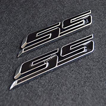 Chevy Cobalt Logo - (Set of 2) Slant SS Grill Side Fender Trunk Emblem Badge