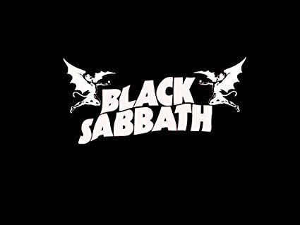 Black Sabbath Logo - Amazon.com : Black Sabbath Logo Decal Sticker, White, Black, Silver