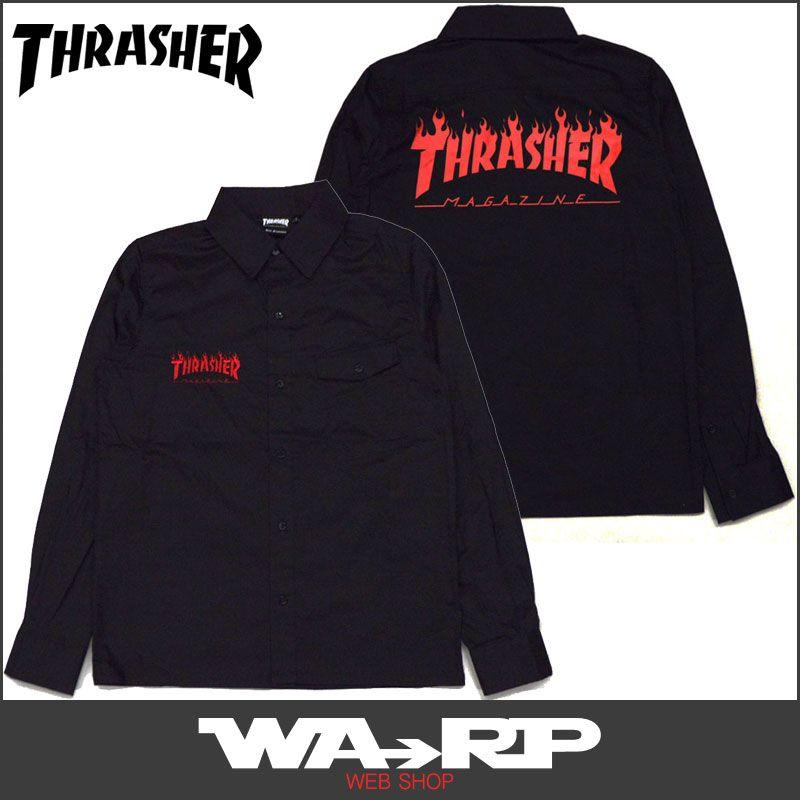 Black and Red Flame Logo - WARP WEB SHOP RAKUTENICHIBATEN: Slasher THRASHER FLAME LOGO WORK