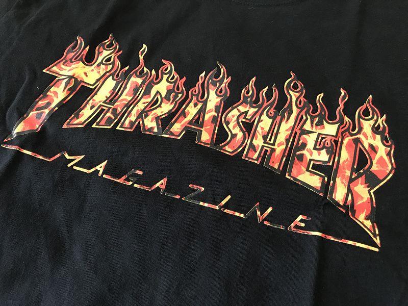 Black and Red Flame Logo - USD 75.91] Genuine Thrasher Japanese version of the three ...