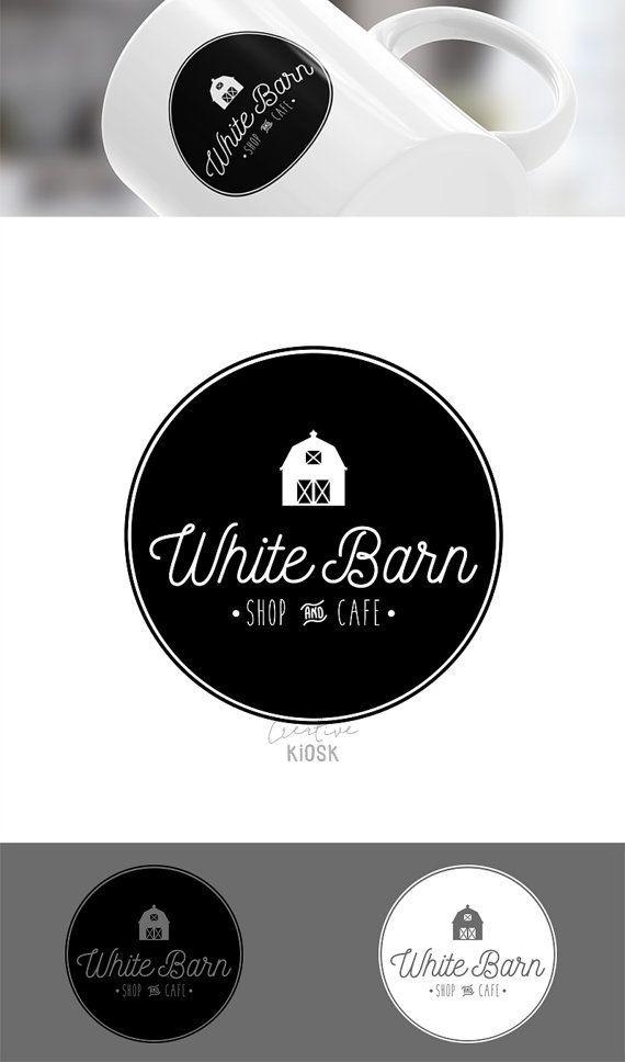 DIY Black and White Circle Logo - Rustic Barn Logo. Vintage Logo Design. Shop Logo. Instant Download ...