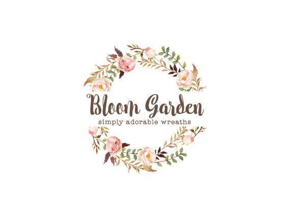 Rustic Shop Logo - Premade Photography Logo Design and Watermark, Watercolor Wreath and ...