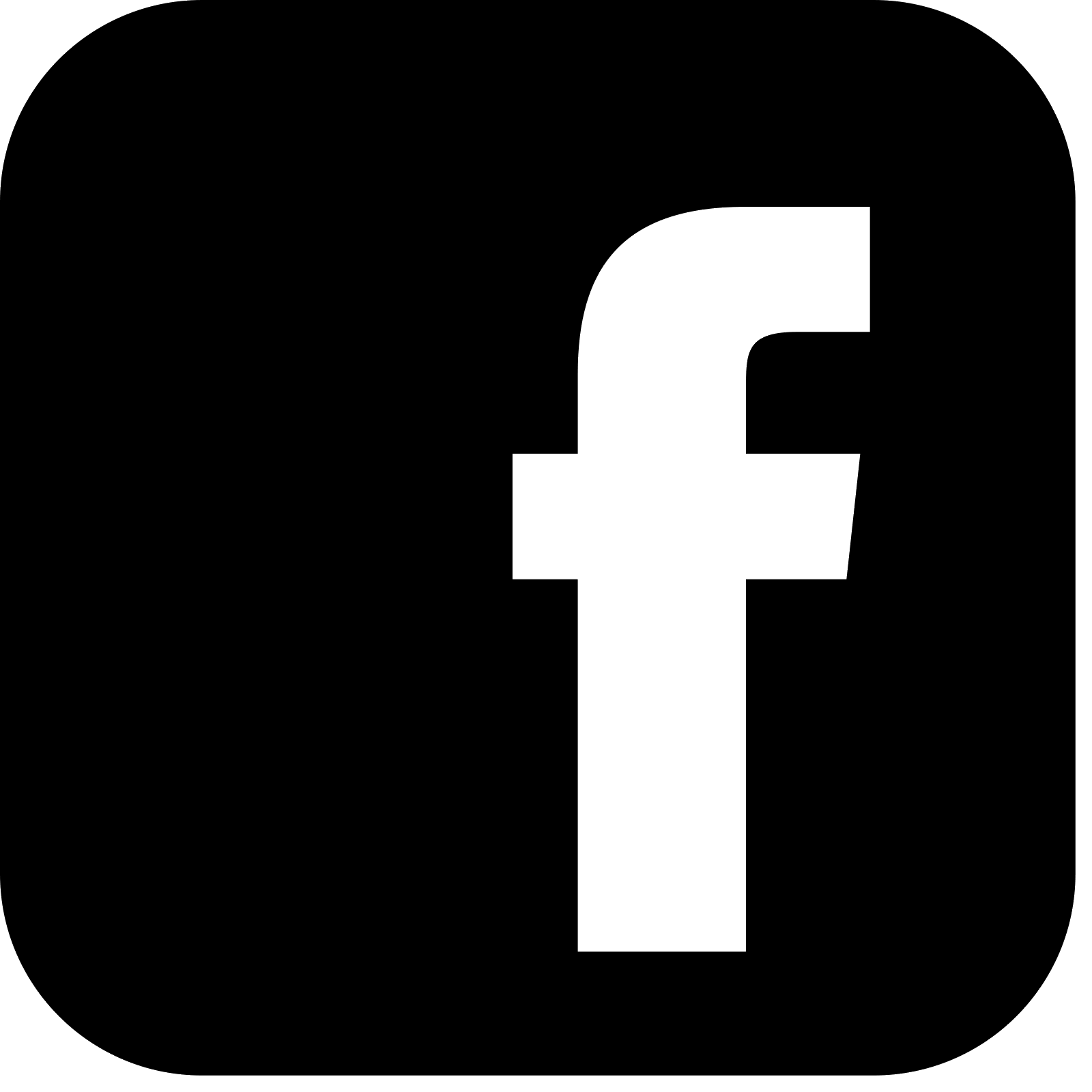 Black Facebook Logo - Clipart black and white of facebook logo