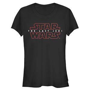 Sleek Clothing Logo - Star Wars The Last Jedi Sleek Logo Juniors Graphic T Shirt