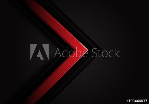 Black and Red Arrow Logo - Abstract red arrow 3D on black design modern futuristic vector