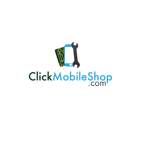 Rustic Shop Logo - Mobile Shop Logo Set With Silhouette Phone On Ellipse Can Used