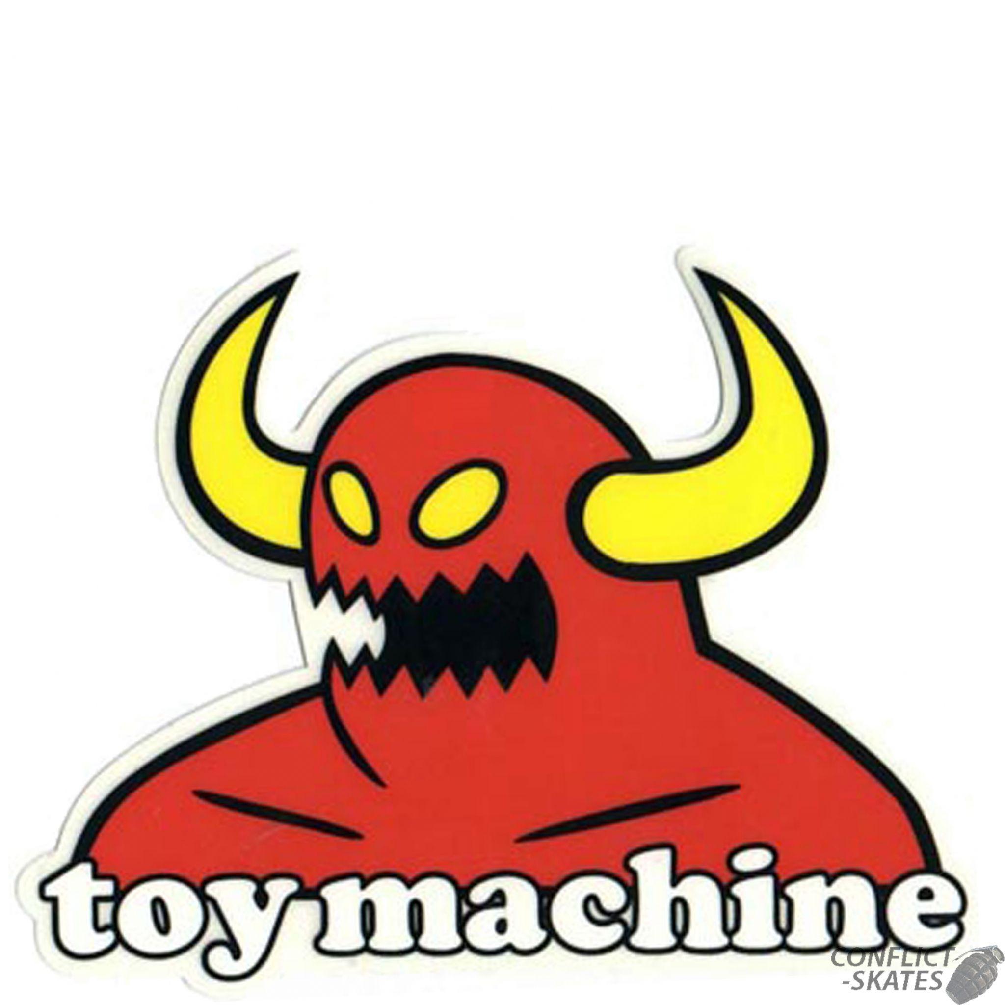 Toy Machine Logo - TOY MACHINE Monster Skateboard Sticker 13cm x 10cm RED Snowboard ...