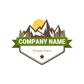 Brown Mountain Logo - Free Mountain Logo Designs | DesignEvo Logo Maker