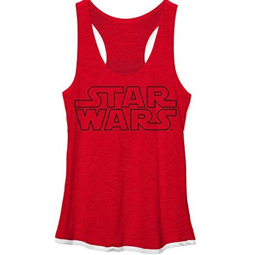 Sleek Clothing Logo - Star Wars Women's Sleek Movie Logo Racerback Tank Top