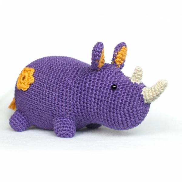 Purple Rhino Logo - Purple Rhino amigurumi pattern - Amigurumipatterns.net