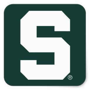 Michigan State S Logo - Michigan State Stickers