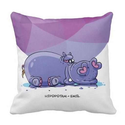 Purple Rhino Logo - Funny Safari Purple Rhino Kids Pillow #zazzle #pillow #safari ...