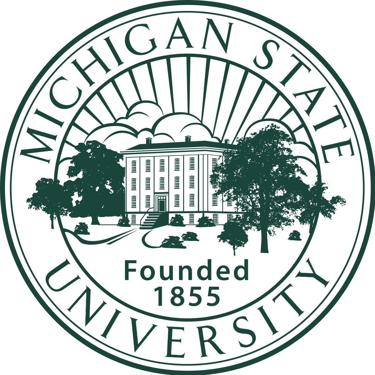 Black and White University of Michigan Logo - Michigan State University