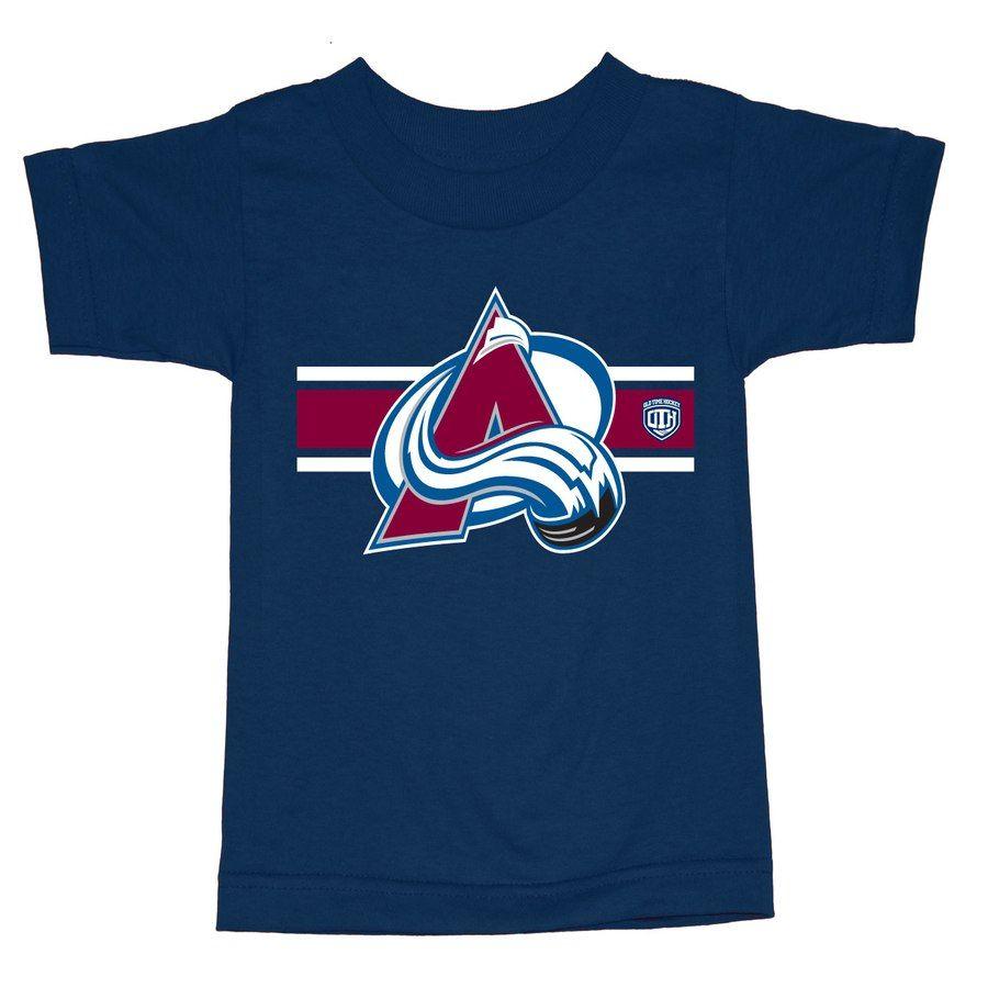 Blue Striped I Logo - Old Time Hockey Colorado Avalanche Toddler Navy Blue Striped Logo T ...
