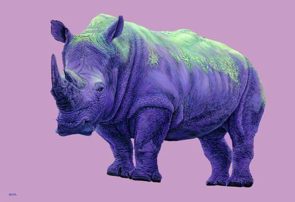 Purple Rhino Logo - PURPLE RHINO, 2010 by HELMUT KOLLER | Artwork Archive