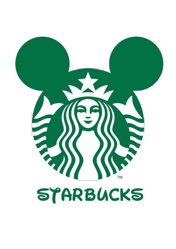 Cute Starbucks Logo - Disney Starbucks logo vinyl decal for cups, mugs, computers, walls