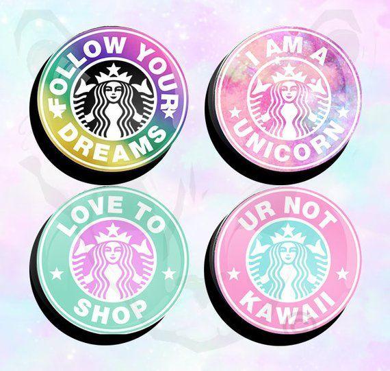 Cute Starbucks Logo - Pair Starbucks Coffe Pastel Galaxy Logo Super Cute Ear Plugs