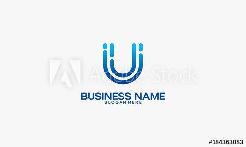 Simple U Logo - simple U initial technology logo designs template, Technology and ...