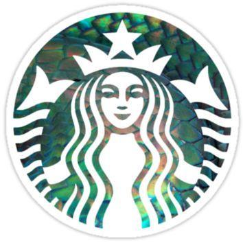 Cute Starbucks Logo - Starbucks Mermaid Green Scales Logo - from Redbubble | Lycée 