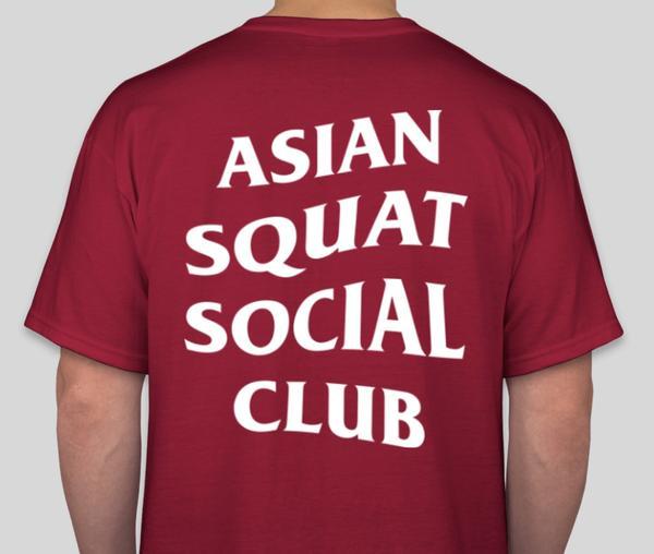Red Asian S Logo - Asian Squat Social Club Classic Logo TSHIRT - Cardinal Red – Asians ...