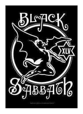 Black Sabbath Logo - Amazon.com : Flagline Black Sabbath - Anniversary Logo Textile ...