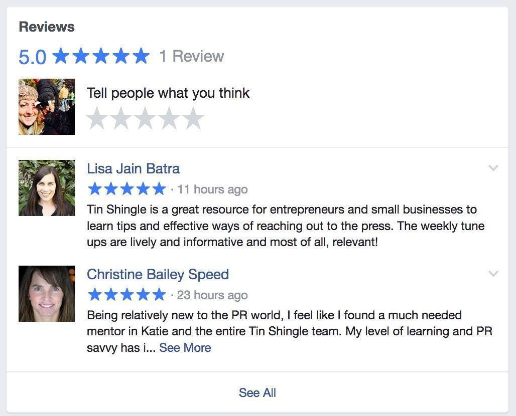 Facebook Business Review Logo - How Do I Add Reviews To My Facebook Business Page? | Tin Shingle