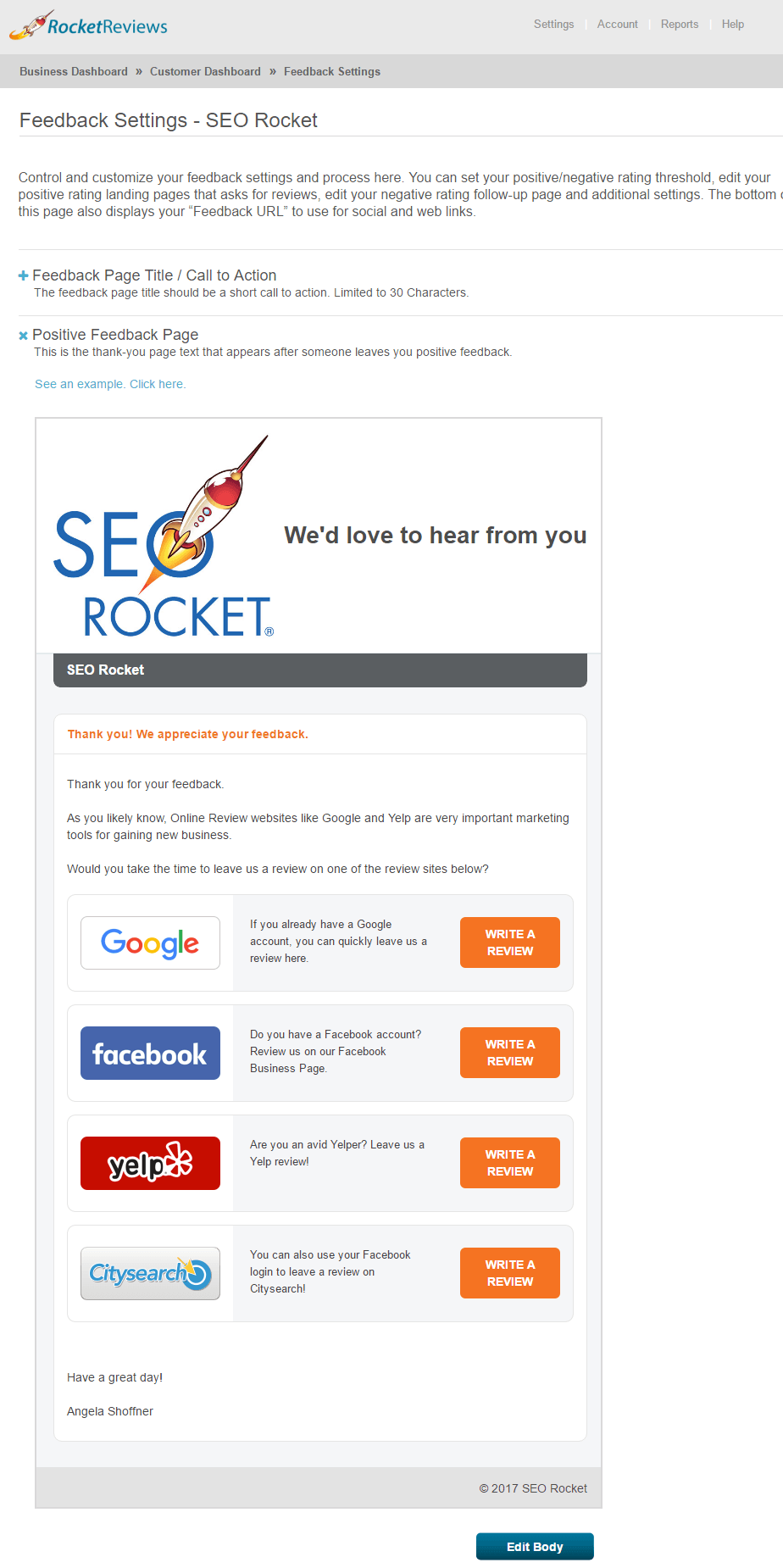 Facebook Business Review Logo - Copy & Paste Review Text | RocketReviews Blog | SEO Rocket