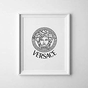 Versage Logo - Amazon.com: Versace Logo Print/Versace Logo Wall Art/Versace Logo ...