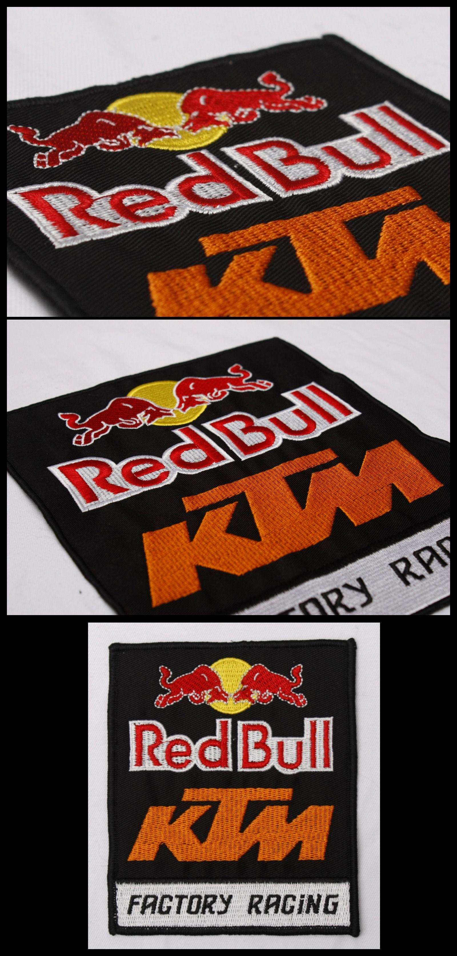 Red Bull KTM Logo - KTM and Red Bull for Bikers Embroidered Patches. Best