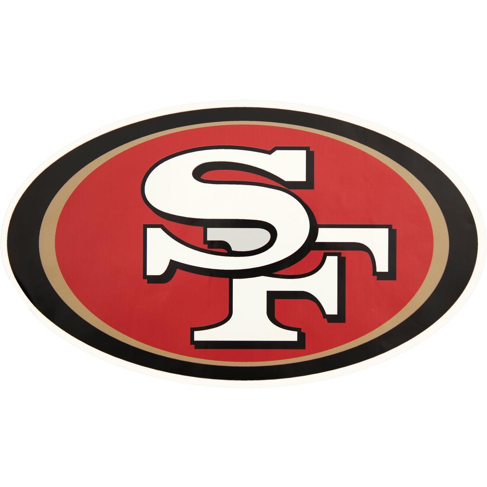Red Outdoor Logo - Applied Icon NFL San Francisco 49ers Outdoor Logo Graphic- Small ...