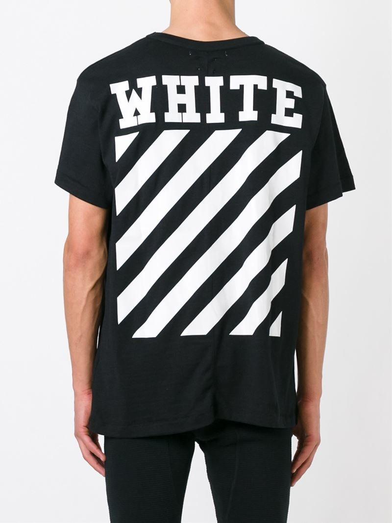 Off White Clothing Brand Logo - Off White C O Virgil Abloh Logo Printed T Shirt In Black For Men