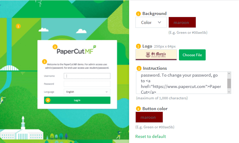 Papercut Logo - Customize the Login page