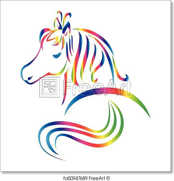 Beautiful Horse Logo - Free art print of Beautiful horse logo. Graceful horse tattoo ...
