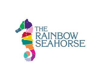 Rainbow Horse Logo - the rainbow seahorse Designed