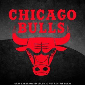 Gray and Red Bulls Logo - Chicago Bulls NBA Logo Vinyl Decal Sticker and Larger