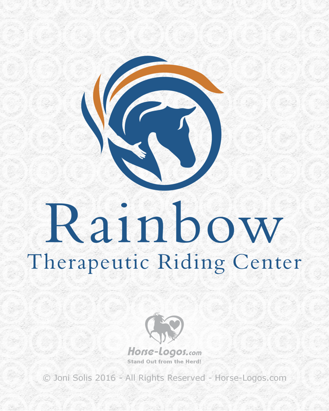Rainbow Horse Logo - Custom horse logo design created for Debi Alexander of Rainbow