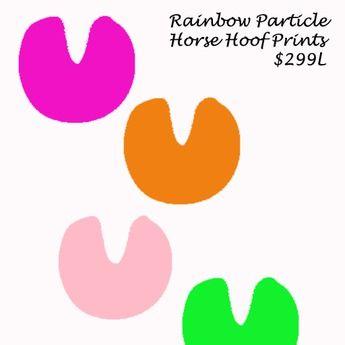 Rainbow Horse Logo - Second Life Marketplace Horse Hoof prints v1.1
