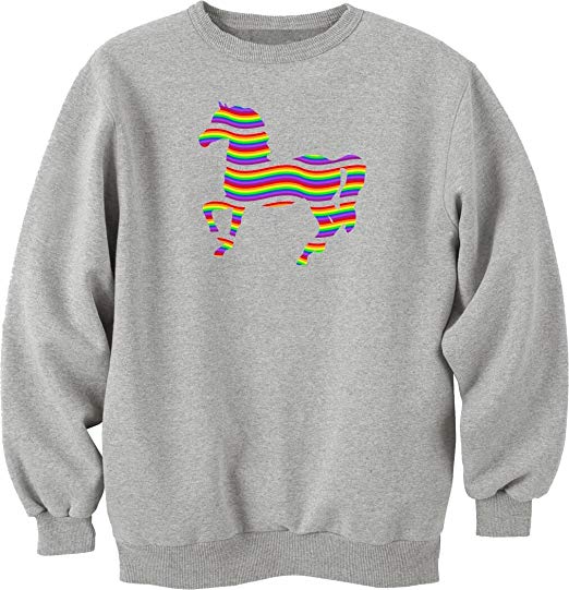 Rainbow Horse Logo - Colorful rainbow horse abstract logo Unisex Sweater: Amazon.co.uk ...