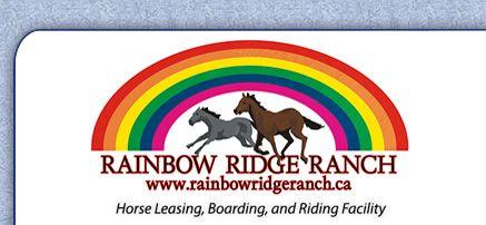 Rainbow Horse Logo - Ottawa area horse leasing, hacking, and boarding facility offering