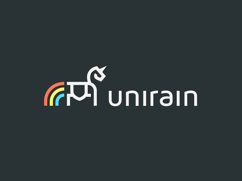 Rainbow Horse Logo - Unicorn + rainbow mark by Mateusz Urbańczyk