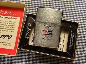 1965 Champion Spark Plug Logo - ZIPPO DEPENDABLE CHAMPION SPARK PLUGS LIGHTER 1965