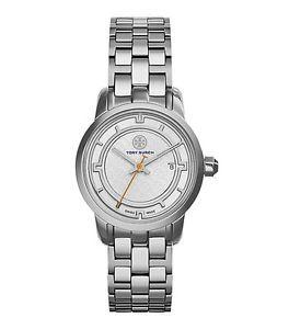 Double T Logo - NEW TORY BURCH TRB1010 TORY SILVER STEEL DOUBLE T LOGO SUNRAY DIAL ...