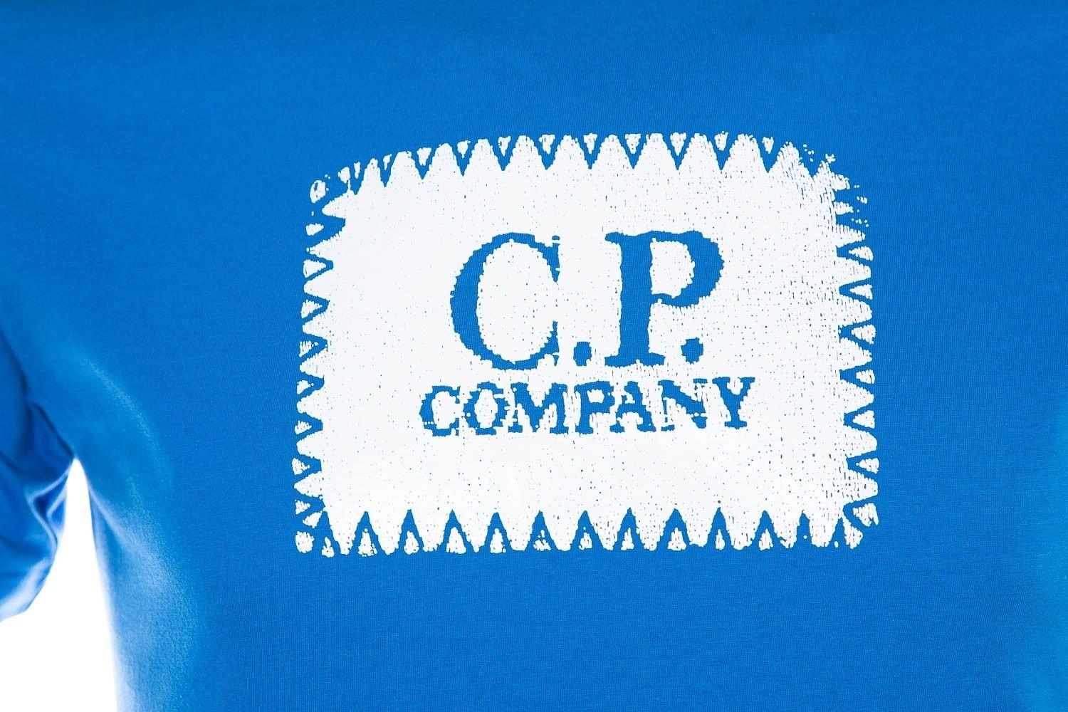 Co Blue Box Logo - CP Company Box Logo T Shirt in Blue I CP Company I Norton Barrie