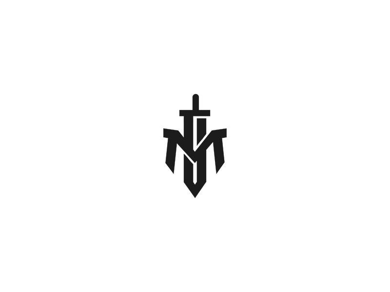 Sword Logo - M + letter + sword Logo (personal branding) by Mubashir™ | Dribbble ...