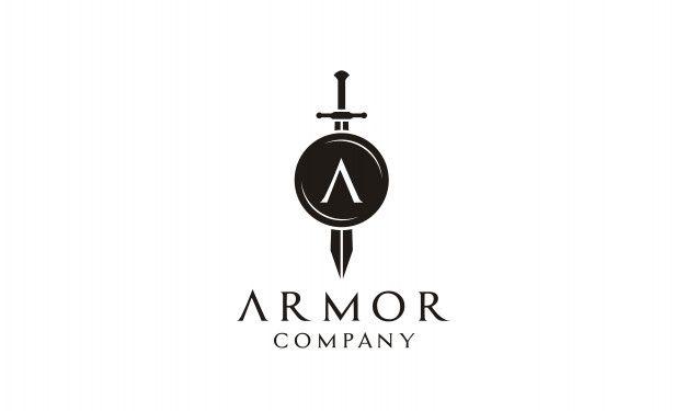 Sword Logo - Shield and sword logo design Vector