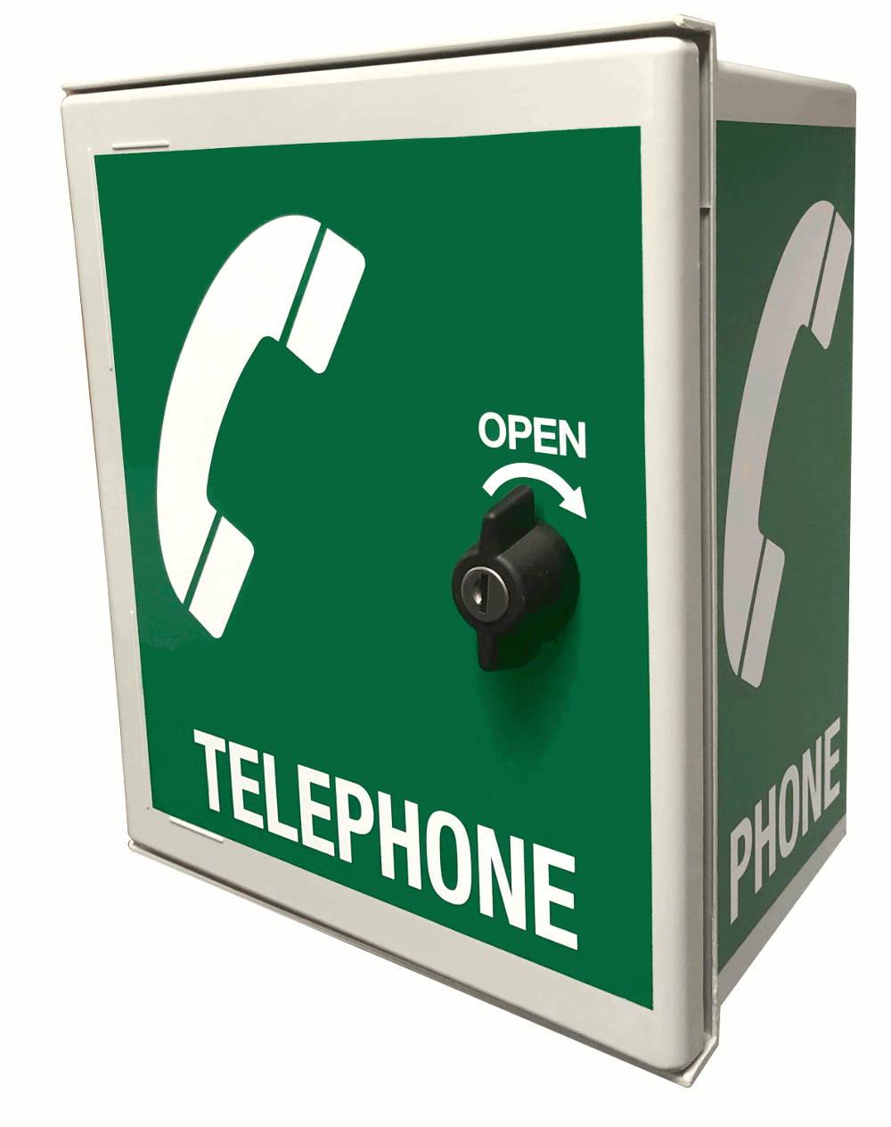 Telephone Brand Green Logo - Small Telephone Cabinet Green Door